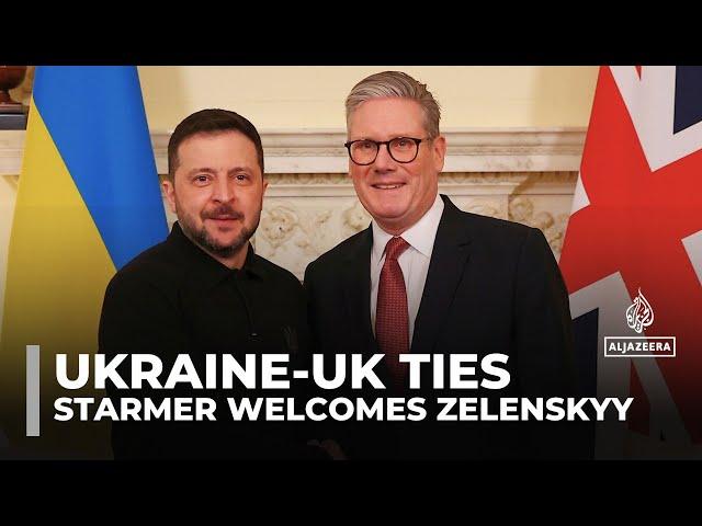 Zelenskyy embraced by British PM Starmer a day after clashing with Trump