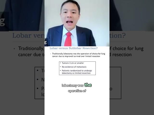 Lobar Versus Sublobar Resection in NSCLC - OncTalk Lung 2023 - #Shorts #youtubeshorts