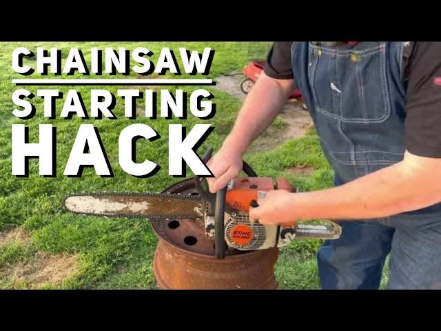 STIHL CHAINSAW STARTING HACK THAT ACTUALLY WORKS!