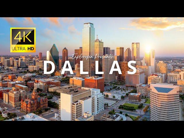 Dallas City, Texas, USA  in 4K ULTRA HD 60FPS Video by Drone