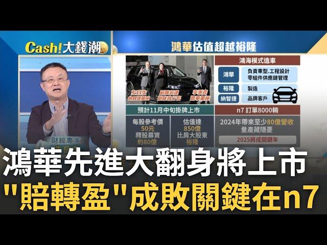鴻華先進反超裕隆將上市? 台第一檔純電車股大翻身? 納智捷n7將量產? 鴻華先進首戰的成敗關鍵?｜王志郁 主持｜20231025｜Catch大錢潮 feat.朱岳中
