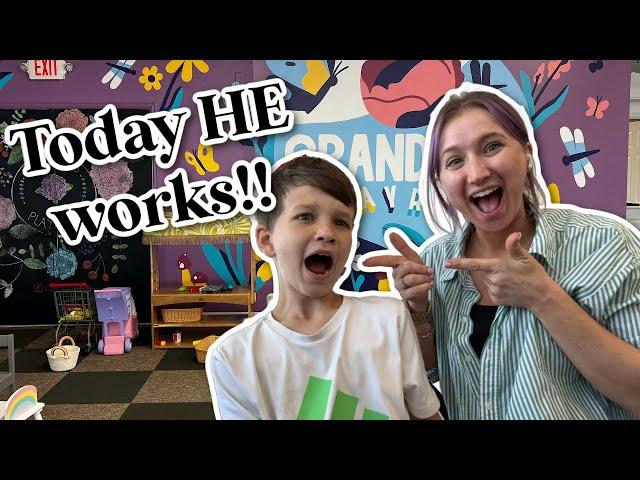 10 Year Old Works a FULL SHIFT at Grandma's Playroom | DITL Vlog