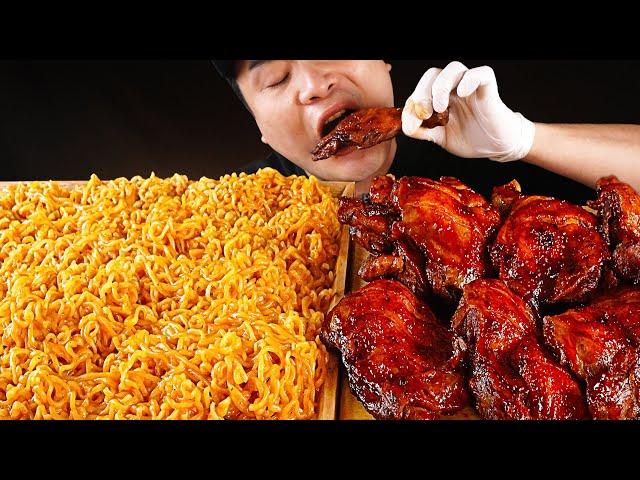 신라면투움바와 육즙 가득 자메이카치킨 먹방~!! 리얼사운드 ASMR social eating Mukbang(Eating Show)