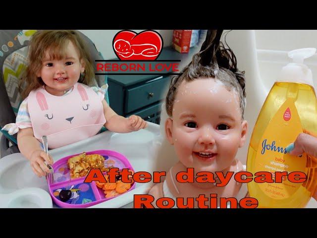 Reborn toddler Emily's After Daycare Routine and washing my reborn dolls hair | Reborn Love