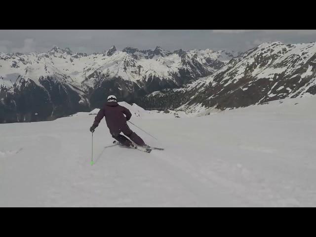 Alpine skiing- carving long turns