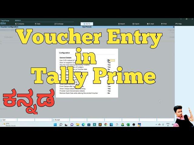 Voucher Entry In Tally Prime(Kannada)