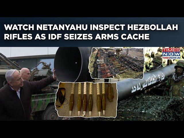 Israel Seizes Arms Cache In Lebanon: Watch Netanyahu Inspect Deadly Hezbollah Weapons, Hold Rifles