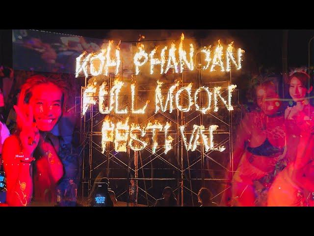  Full Moon Party at Haad Rin Beach, Koh Phangan, Thailand: A Wild 4K Video! ️