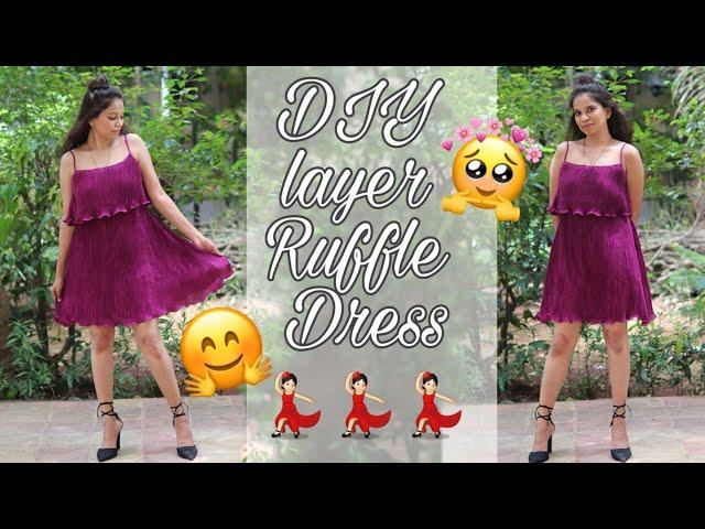 DIY: Layered ruffle Dress using pleated fabric| DREAM Episode 30| Dream Patel!