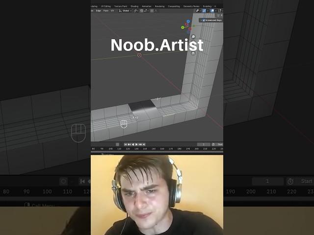 Noob vs Pro artist: filling faces #blendertutorial #blender #blendercommunity #blender3d #b3d