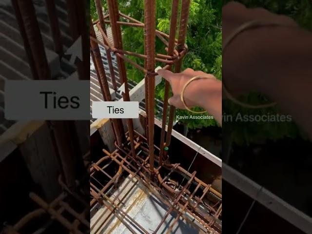 Difference Between Ties & Stirrups ? | Column & Beam | #construction #column #beams #shorts #build