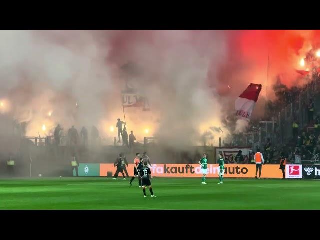 2024-12-21 SV Werder Bremen - 1. FC Union Berlin 4:1 - Pyro Union