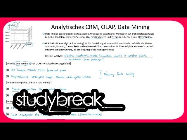 Analytisches CRM, OLAP, Data Mining | Wirtschaftsinformatik