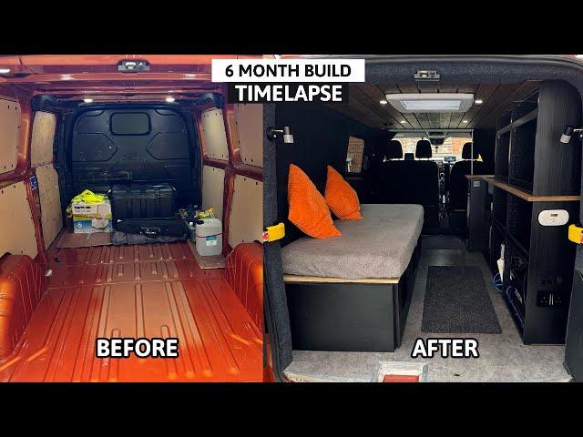 6 Month DIY CamperVan Build Timelapse | Ford Transit Custom Conversion