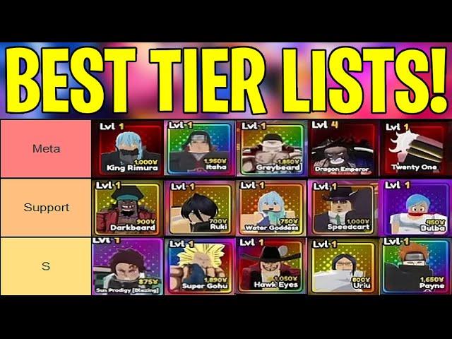 TOP 5 ANIME REBORN TIER LISTS ROBLOX (BEST UNITS & META UNITS)