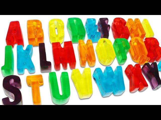 How to Make Rainbow Jello Gummy Alphabet Letters At Home!