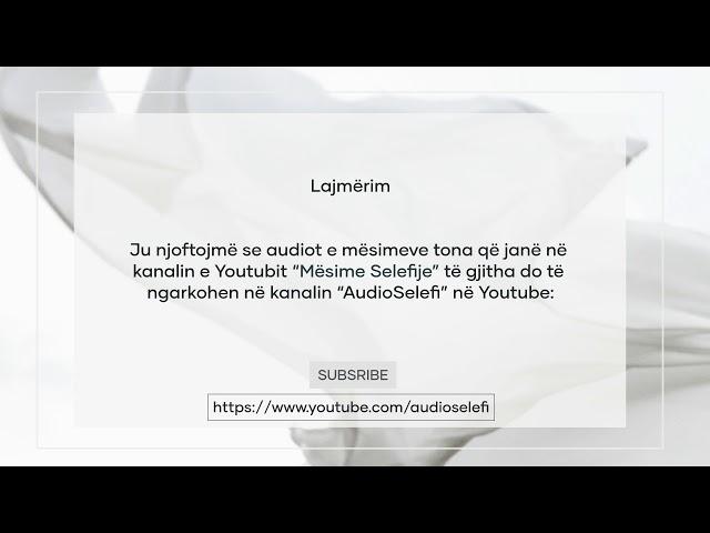 Lajmërim - Transferimi i mësimeve në AudioSelefi