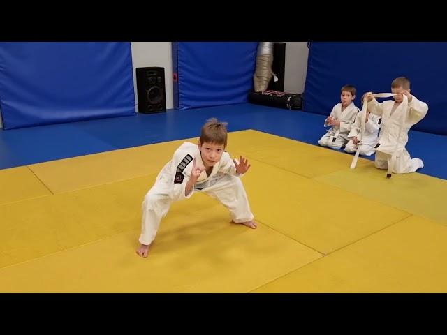 Tskhovrebashvili Kostiantyn white belt exam!