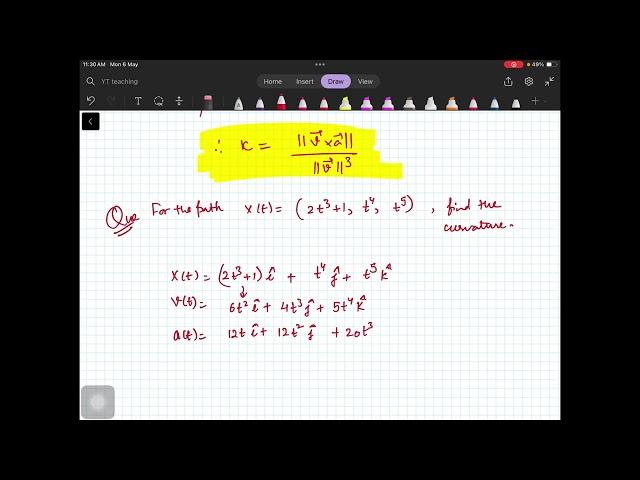 Lecture 21: An alternative formula for curvature