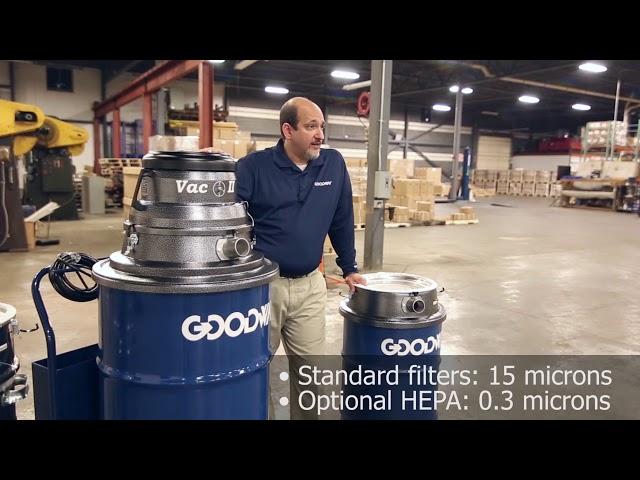 Goodway VAC-2 Industrial Wet/Dry Vacuum with Twin Motors