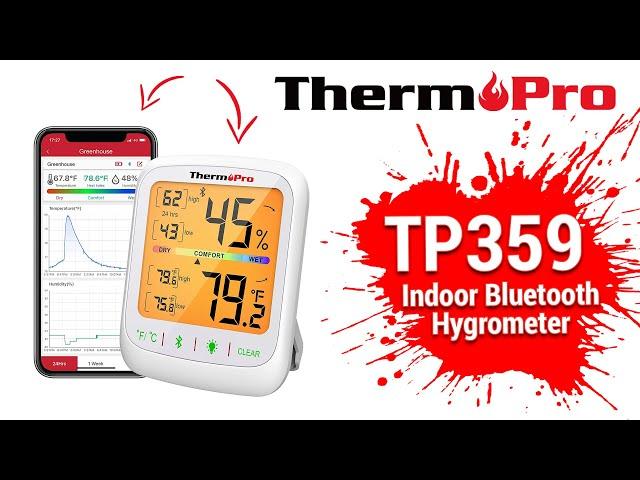 ThermoPro TP-359 Bluetooth Wireless Thermometer Hygrometer and Humidity Monitor Setup Video