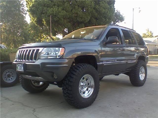 Jeep grand cherokee overland (WJ) 2'' roughcountry lift before and after