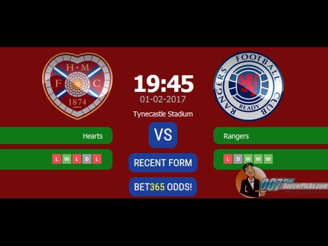 Hearts vs Rangers PREDICTION (by 007Soccerpicks.com)