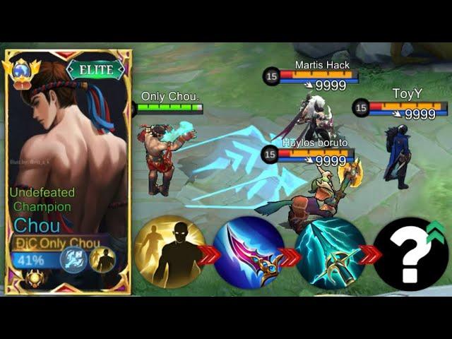 WTF DAMAGE!!  GLOBAL CHOU PERFECT FULL DAMAGE BUILD IS FINALLY BACK | Mlbb Chou One Shot Build 2025