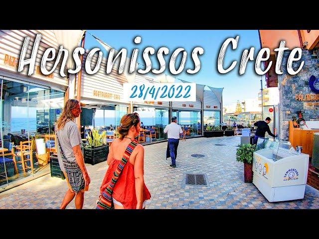 Crete Greece, Hersonissos || Walking Tour 4K || Kreta 2022, Chersonissos