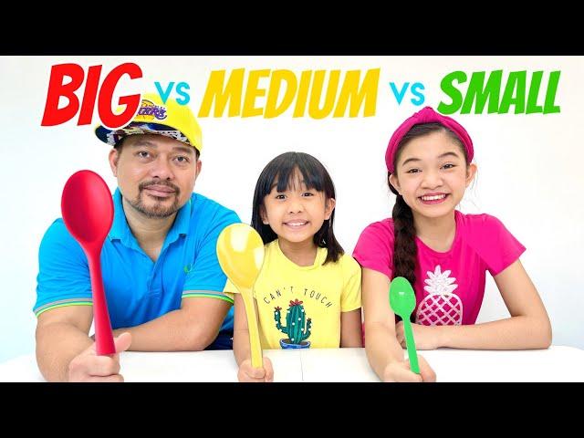 BIG VS MEDIUM VS SMALL SPOON CHALLENGE | KAYCEE & RACHEL in WONDERLAND FAMILY