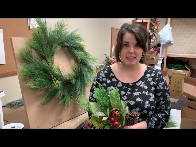 Merry Christmas swag kit for wreath, lantern or mantle with Anna from Dee’s