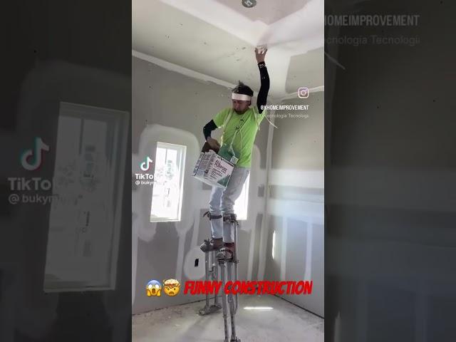 This guy got very creative on the job site #Plasterwork #Lol #Funny