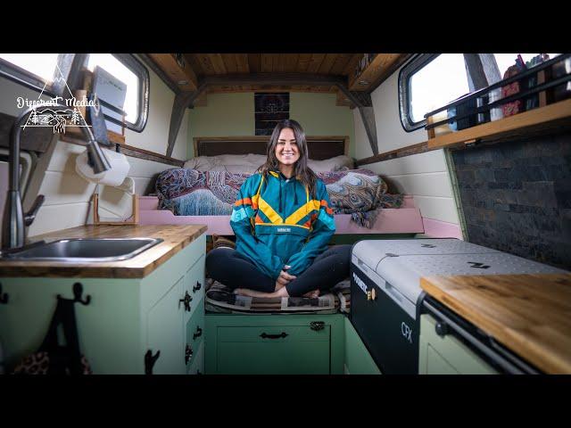 Solo Female Van Life Tour | Beautiful DIY Build with everything she needs.