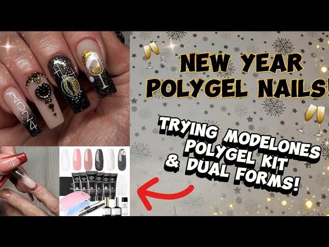 NEW YEAR POLYGEL NAILS | HOW TO USE DUAL FORMS | MODELONES BEGINNER POLYGEL KIT