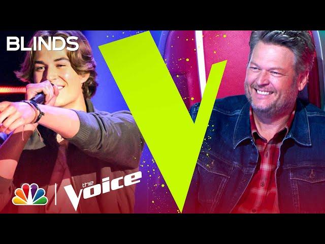 Brayden Lape's Charming Country Twist on Niall Horan's "This Town" | The Voice Blind Auditions 2022