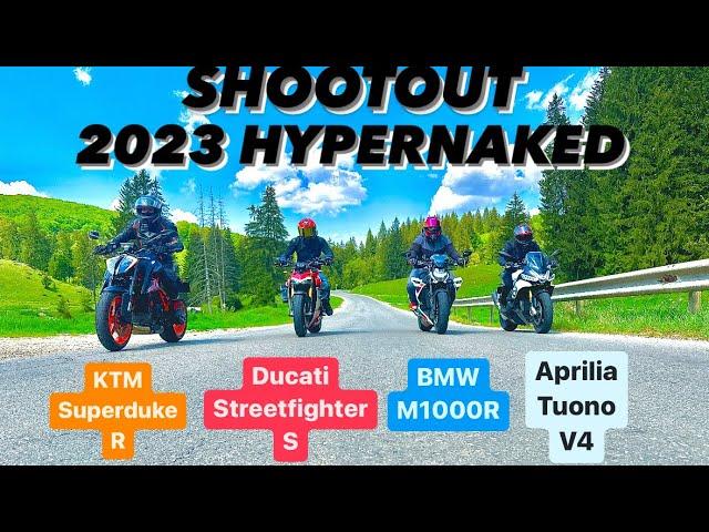 Hyper Naked Shoot-out | Ducati Streetfighter S vs BMW M1000R vs Aprilia Tuono V4 vs KTM Superduke R