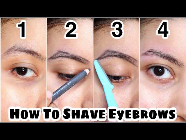 How To Shave Eyebrows With Tinkle Razor #shorts