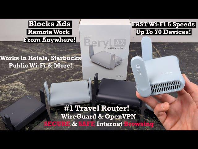 WiFi 6 Travel Router with Wireguard & OpenVPN : GLI.Net BERYL AX3000