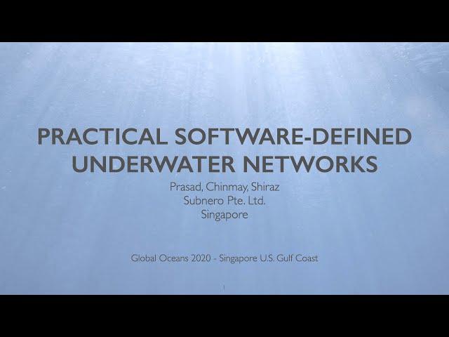 Practical Underwater Software-defined Networking - Part 1