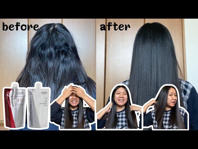 DIY Hair Rebonding at Home 2022 | Shiseido Permanent Hair Straightening  | Procedure & Honest Review