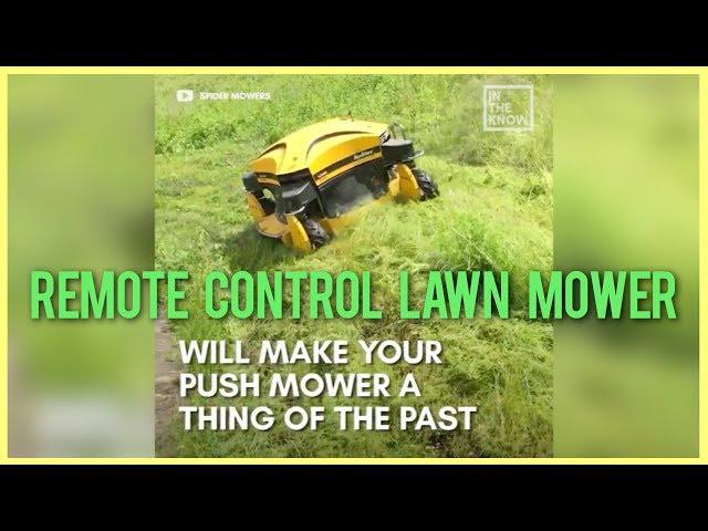 Remote Control Lawn Mower!! (BEST INVENTION EVER)