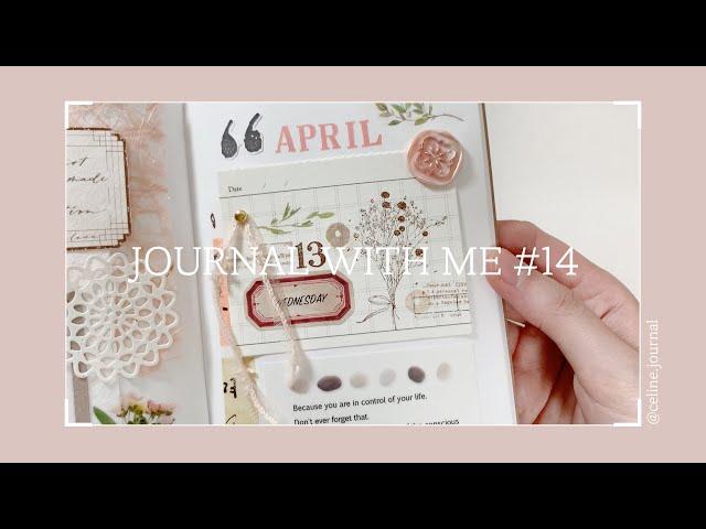 다이어리 꾸미기 | 빈티지 감성다꾸 | 봄 핑크다꾸 | 트래블러스노트 #14 (Journal With Me / Traveler's notebook)