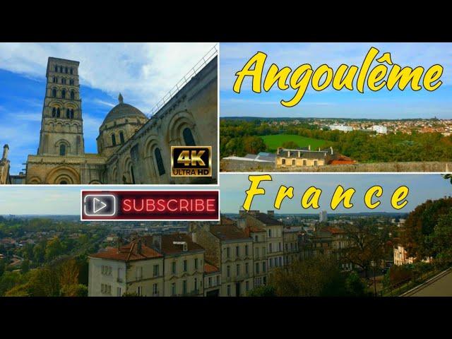 Angoulême - France  walking  tour around Saint-Pierre Cathedral district [4K]