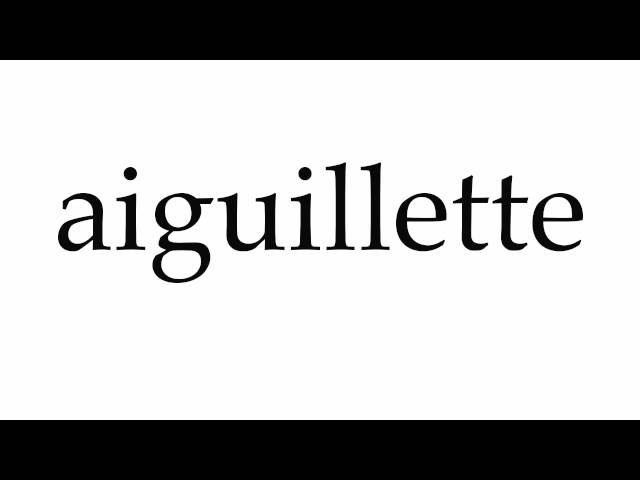 How to Pronounce aiguillette