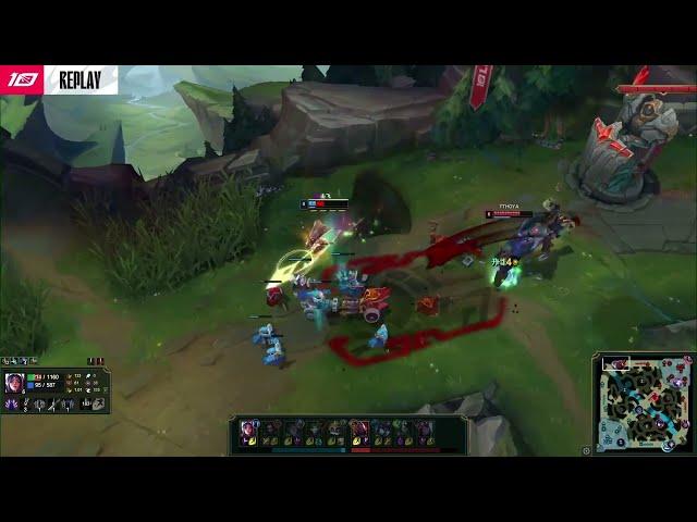 Sion solo killing Irelia in the LPL