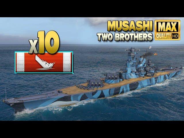 Battleship Musashi: Very rare double Kraken - World of Warships