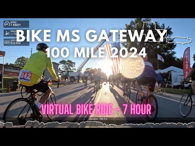 MS Bike 2024 - 100 Miles Bike Ride - Century Ride - Virtual Biking | Virtual Cycling - with overlay