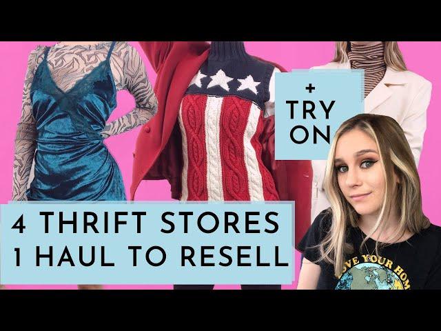 HUGE Thrift Store Haul To Resell For Profit on Poshmark & Depop! Designer, Vintage & Bread & Butter!