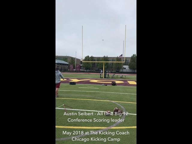 NFL Kicker Austin Seibert at The Kicking Coach Chicago Kicking Camp - TheKickingCoach.com