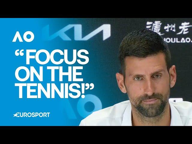 Novak Djokovic refuses to answer questions about bombshell 'poisoning' claims | Australian Open 2025